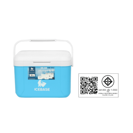 กระติกน้ำแข็งเก็บความเย็น ICEBASE รุ่น CLP-305BL (MOON) ขนาด 5 ลิตร สีฟ้า_5
